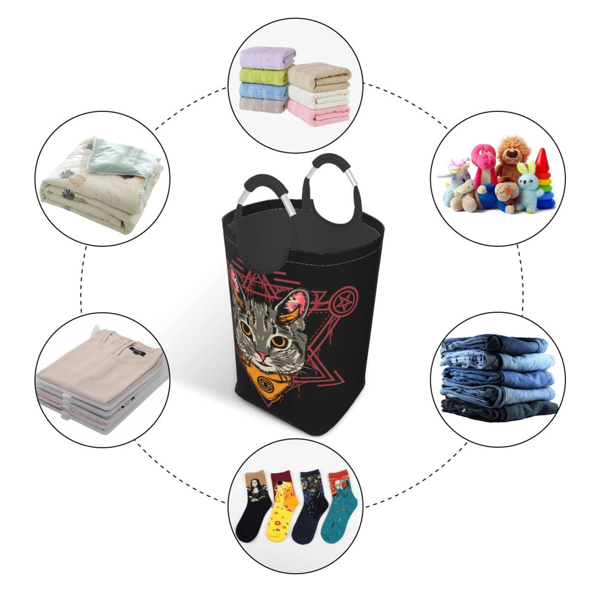 50L Rectangular Waterproof Foldable Laundry Basket C3784