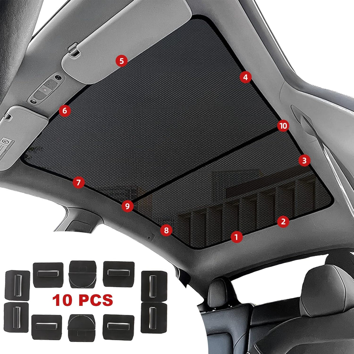 Tesla Model Y Sunshade Roof Sunroof Shade Pack of 2 V626662