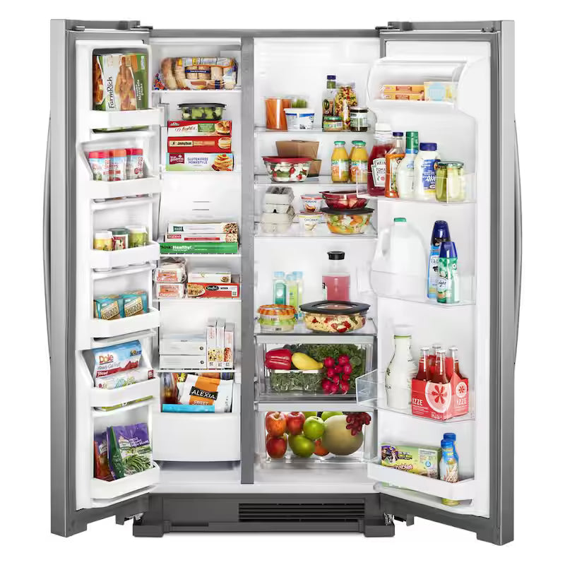 25 cu. ft. Side by Side Stainless Steel Refrigerator E124177