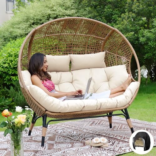 Oversized Double Egg Chair with Cushions N439