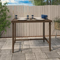 Dark Brown Steel Patio Bar Table D535362