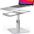 Swivel Adjustable Height Laptop Stand, 360° Rotating Computer Riser, Silver, Pack of 2 A6910