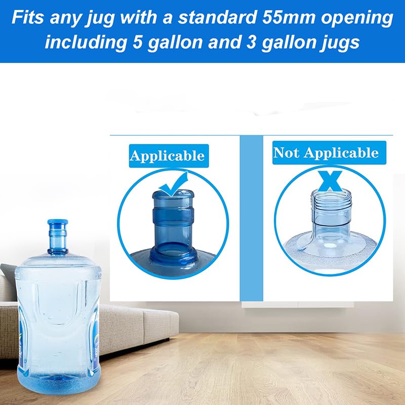 Silicone Reusable Water Jug Cap 5 Gallon 2Packs I399502