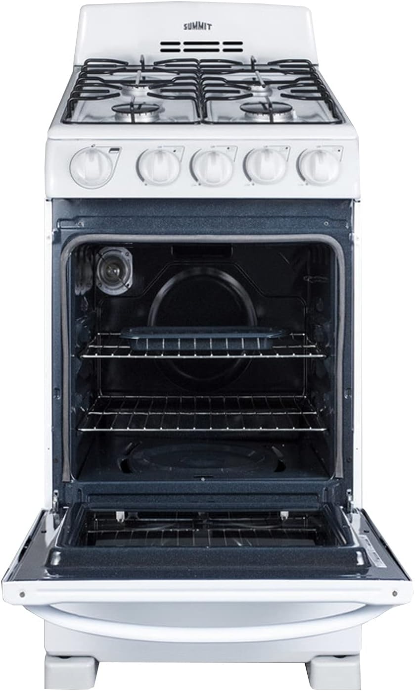 20" Freestanding Gas Range with 4 Burners 2.3 cu. ft. Oven Capacity in White R3542