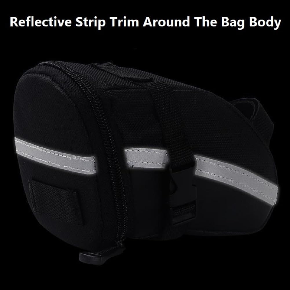 1.2L Water Proof Bike Saddle Bag with Reflective Stripes Q9522