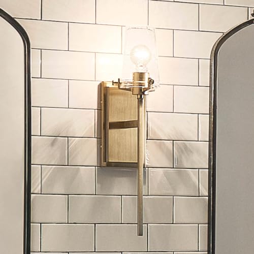 1 Light Wall Sconce with Clear Seeded Glass in Champagne Bronze K999