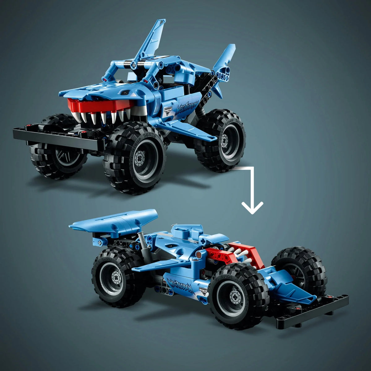 Pull Back Shark Truck to Car Toy 2 in 1 T3575