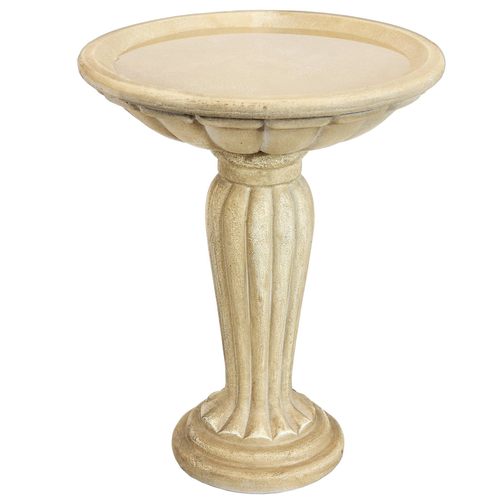 Grecian Reinforced Concrete Bird Bath - 16-inch B9903