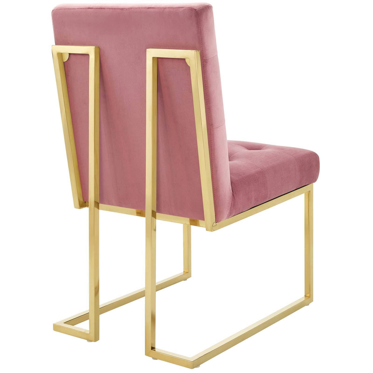 Gold Dusty Rose Performance Velvet Dining Chair P763