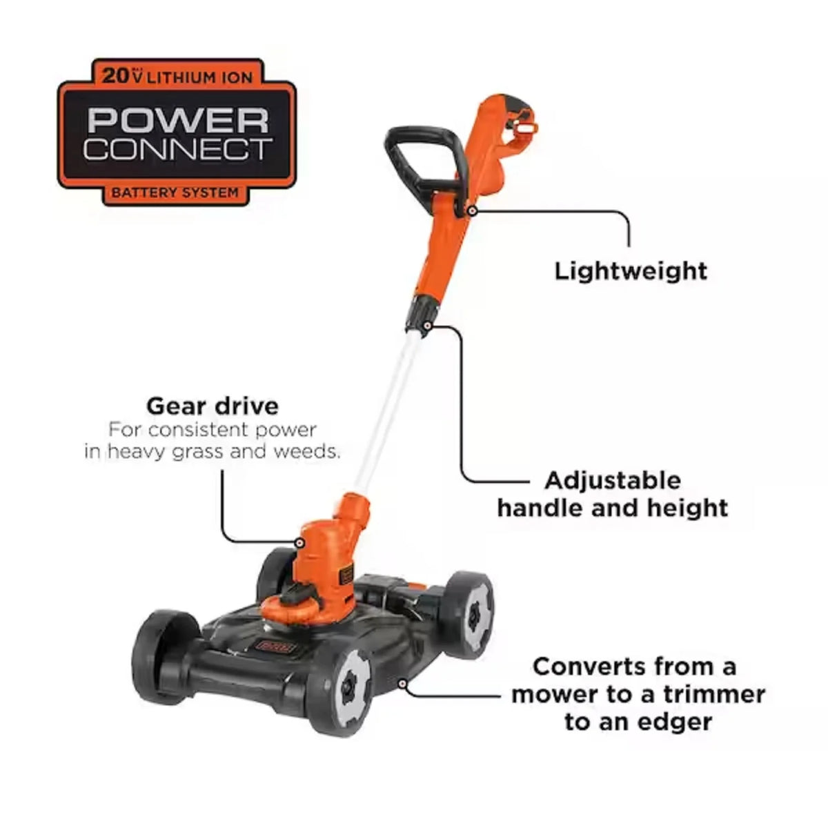 3-N-1 6.5 Amp String Trimmer, Edger & Mower B203