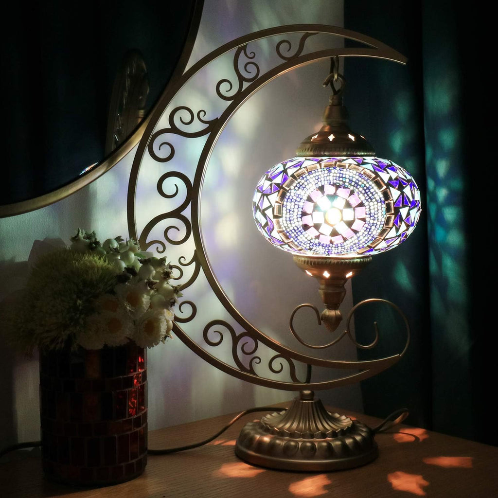 Red Mosaic Glass Table Lamp V4286