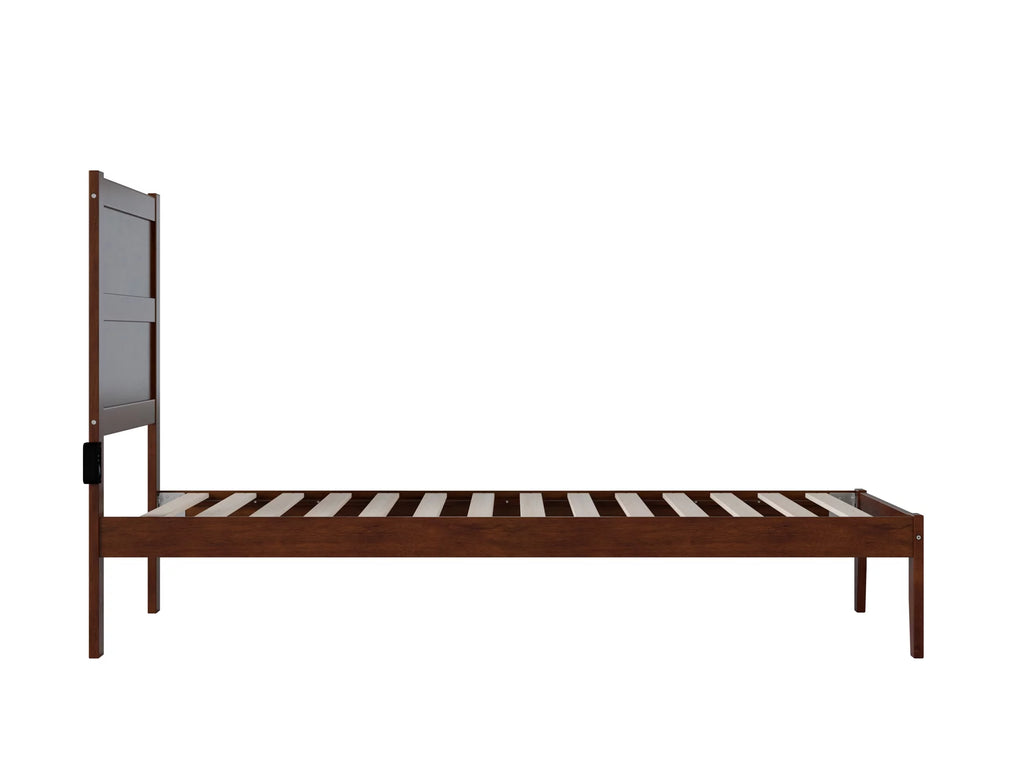 Twin XL Wood Platform Bed Frame with Panel Headboard L507
