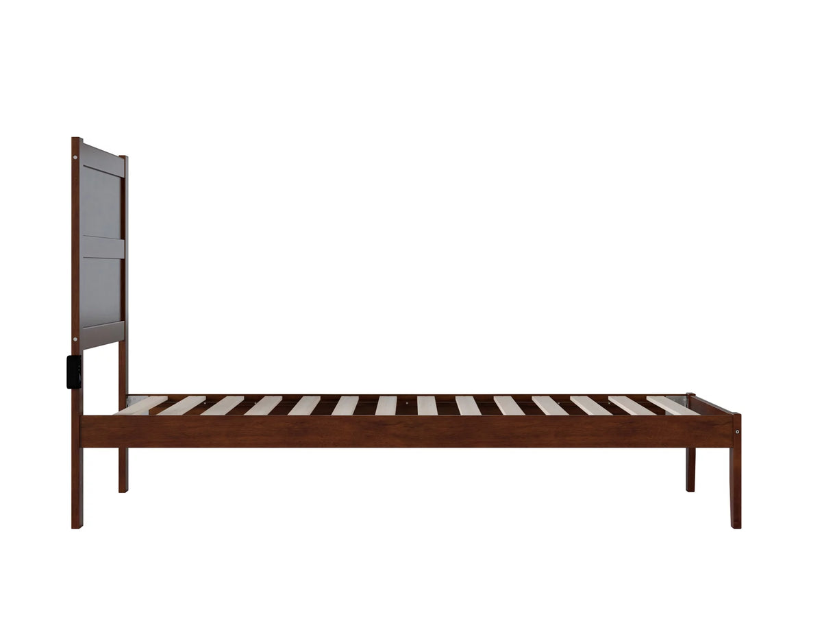 Twin XL Wood Platform Bed Frame with Panel Headboard L507