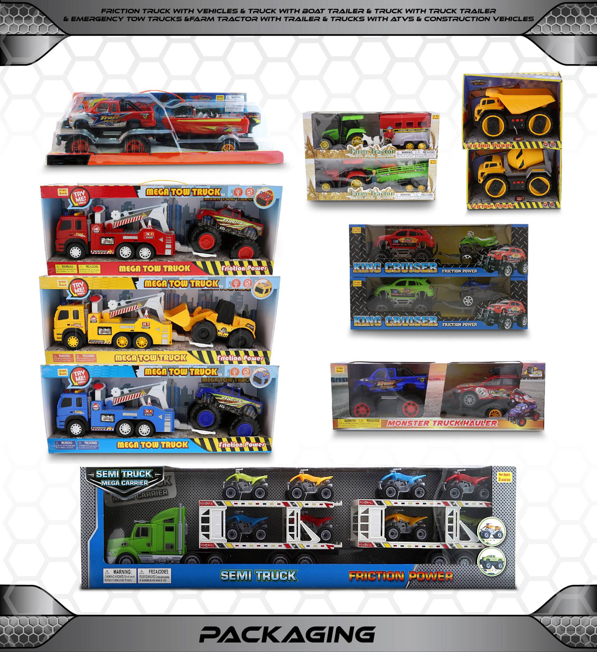 12 Friction Powered Trucks B265