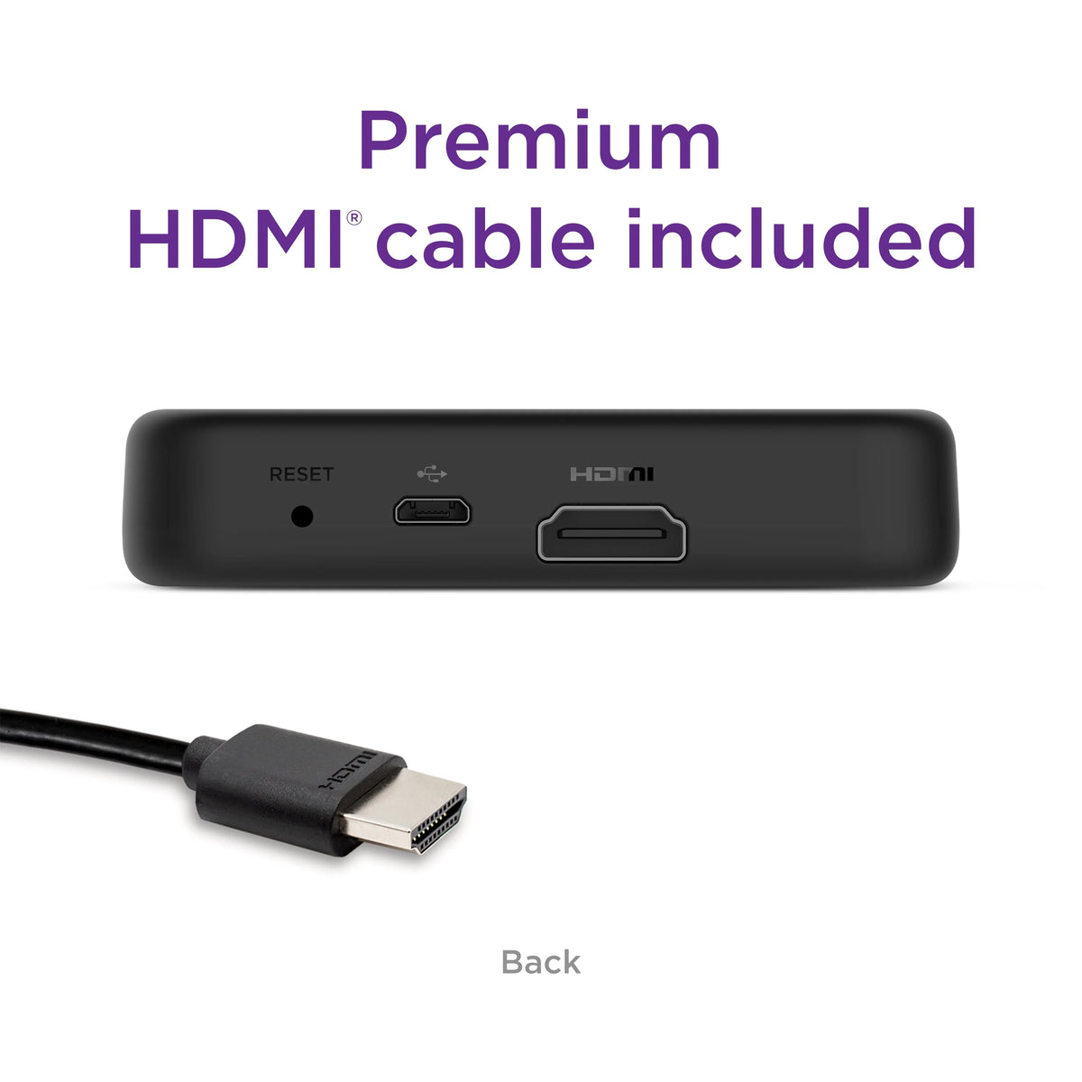 4K HDR Streaming Media Player with HDMI Cable and Remote S925018