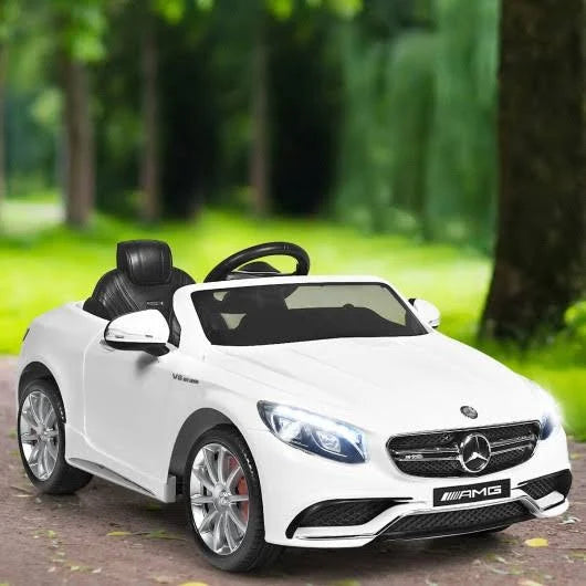 White Licensed Kids Ride on Car V619836
