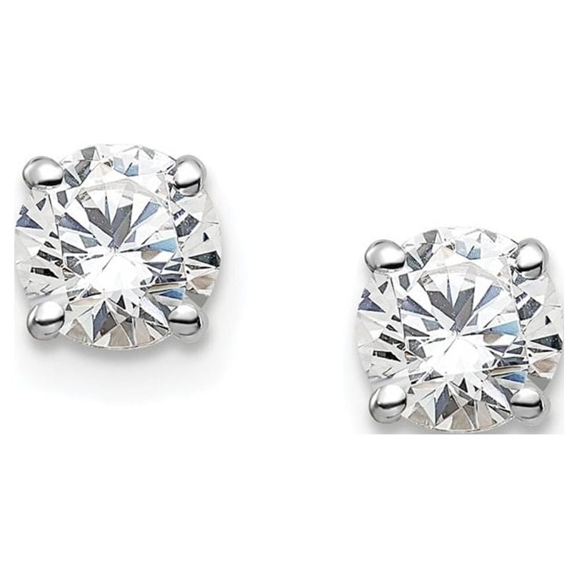 14K White Gold Diamond Stud Earrings A502965