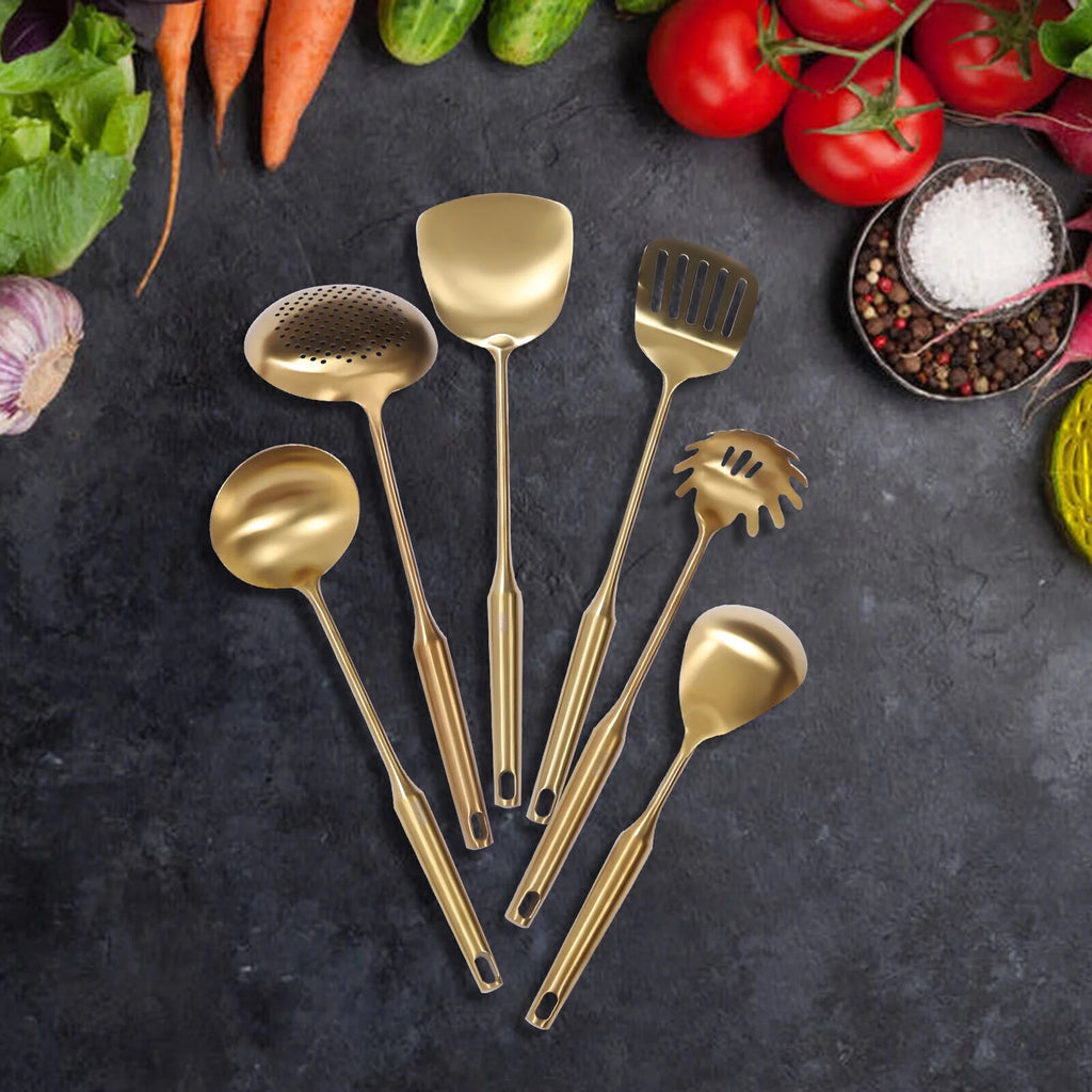 7 Pcs Stainless Steel Cookware Set with Utensil Stand G63727