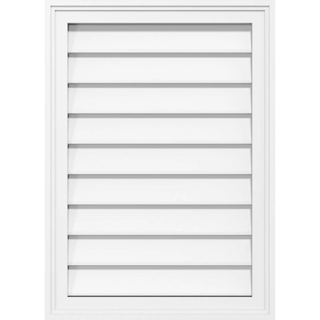 PVC Vertical Surface Mount Gable Vent with Brickm H50931