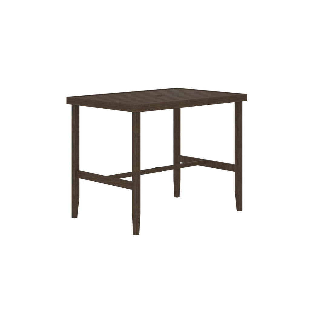 Dark Brown Steel Patio Bar Table D535362