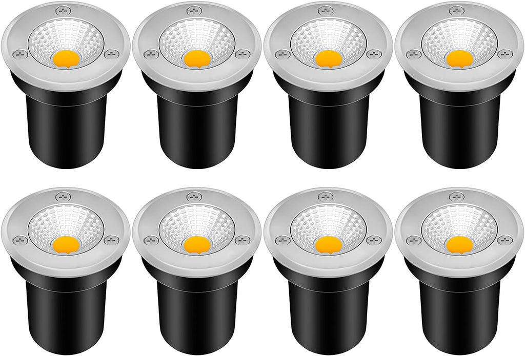 8 Pack 3W LED Warm White Well Lights R349