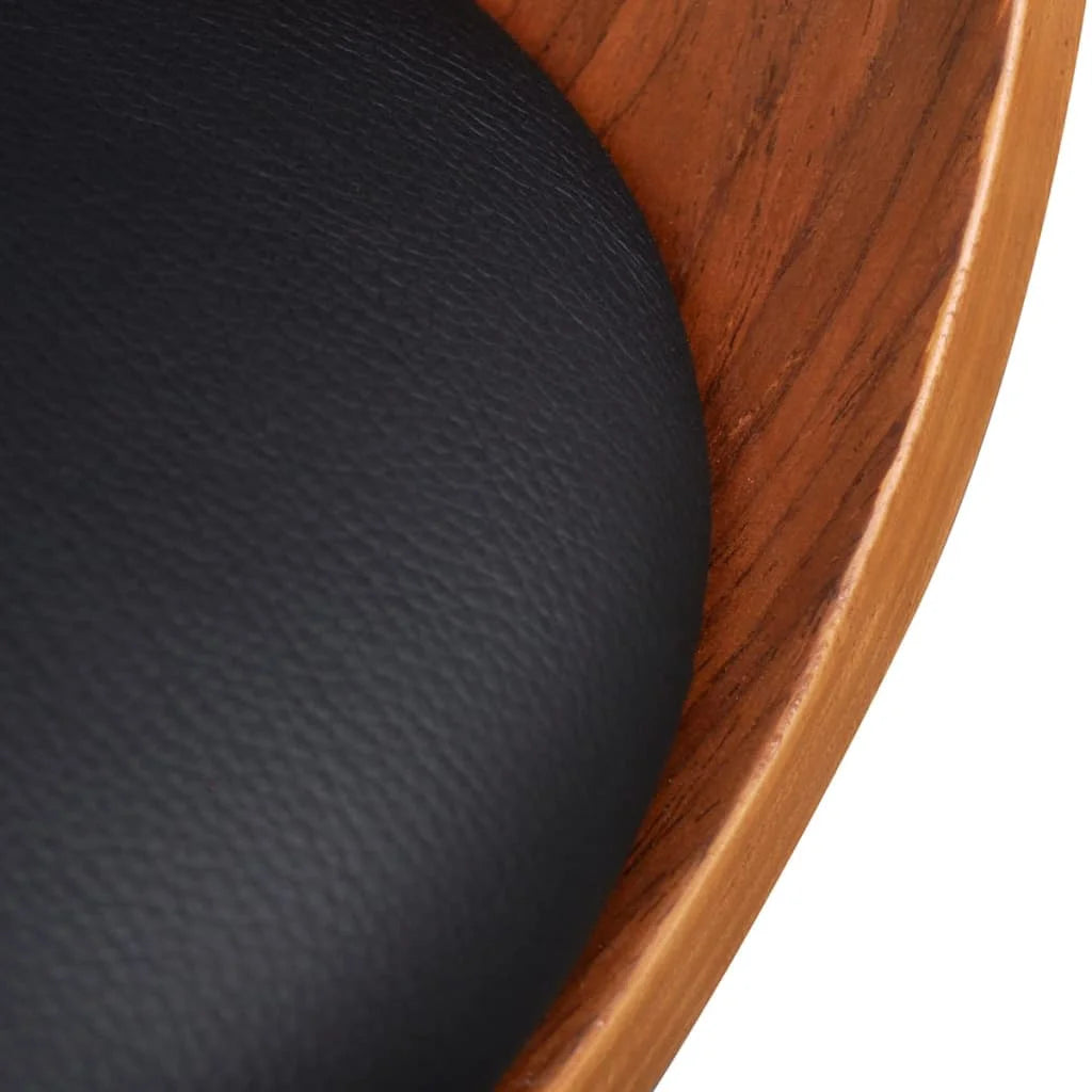 Bent Wood Faux Leather Dining Chair V640294