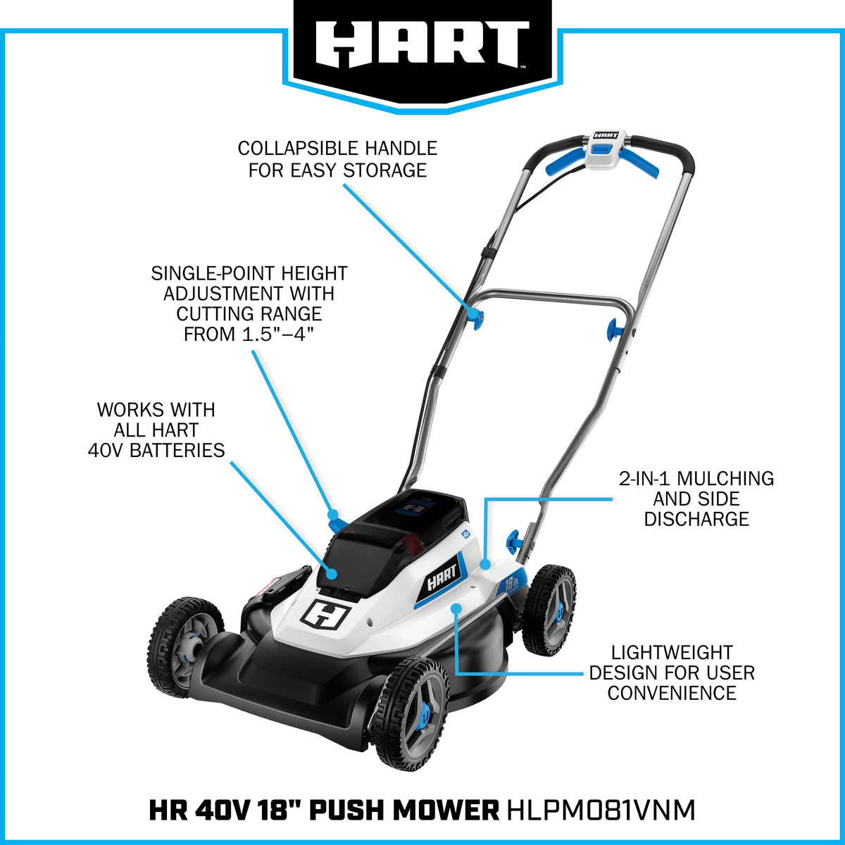 Cordless 18-inch Push Mower Kit Z924326