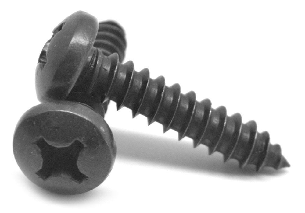 Black Oxide Phillips Pan Head Sheet Metal Screw L358017