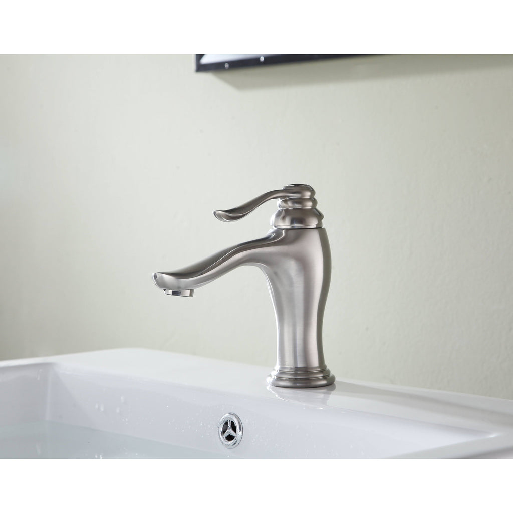Brushed Nickel Single Hole Single Handle Bathroom Faucet Z713