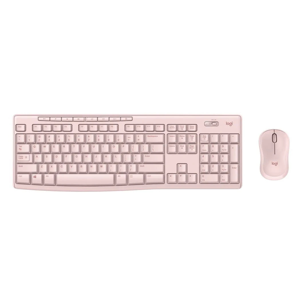 Wireless Keyboard and Mouse Combo, 2.4 GHz, Compact Mouse, Rose Z3875