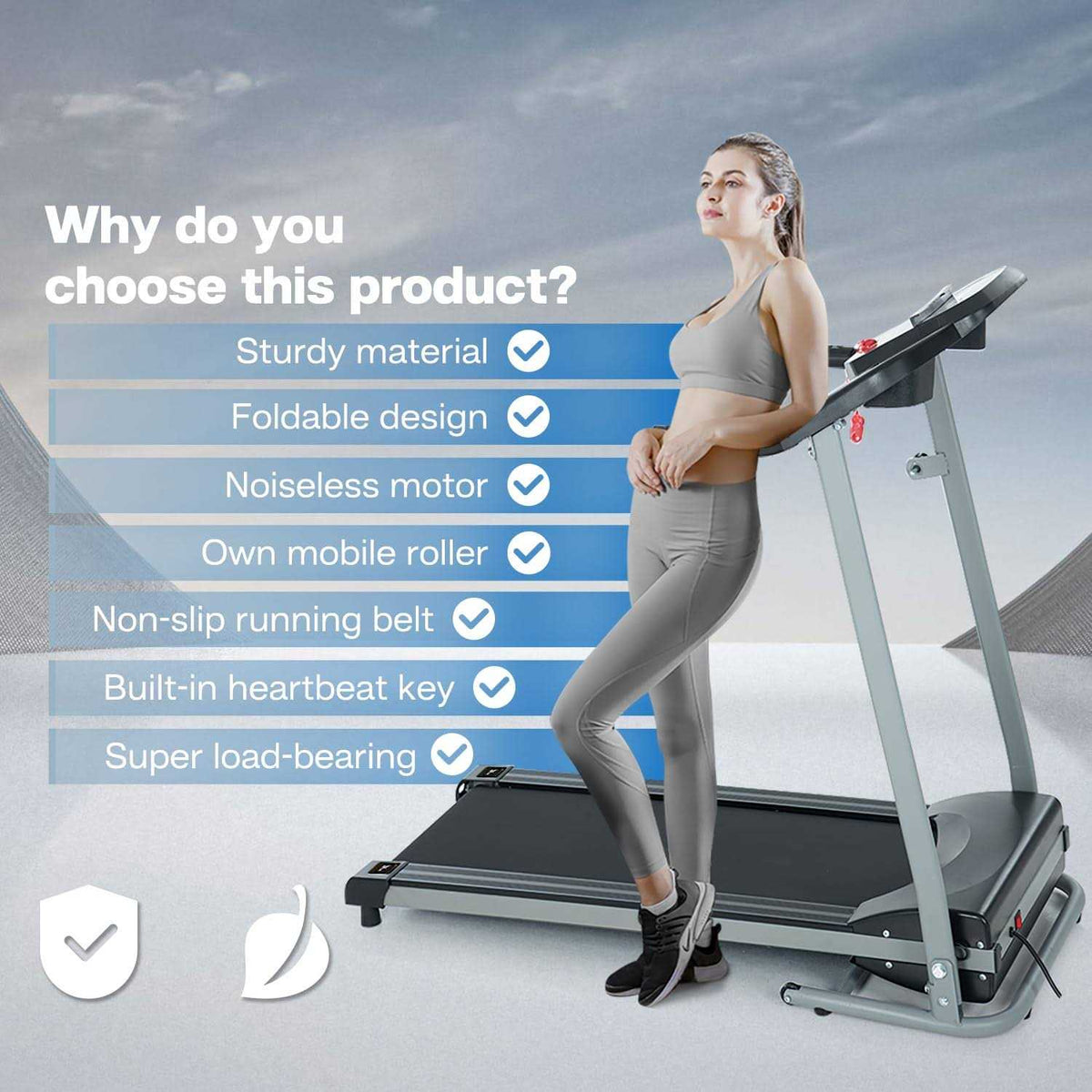 Foldable Electric Treadmill with Incline L579