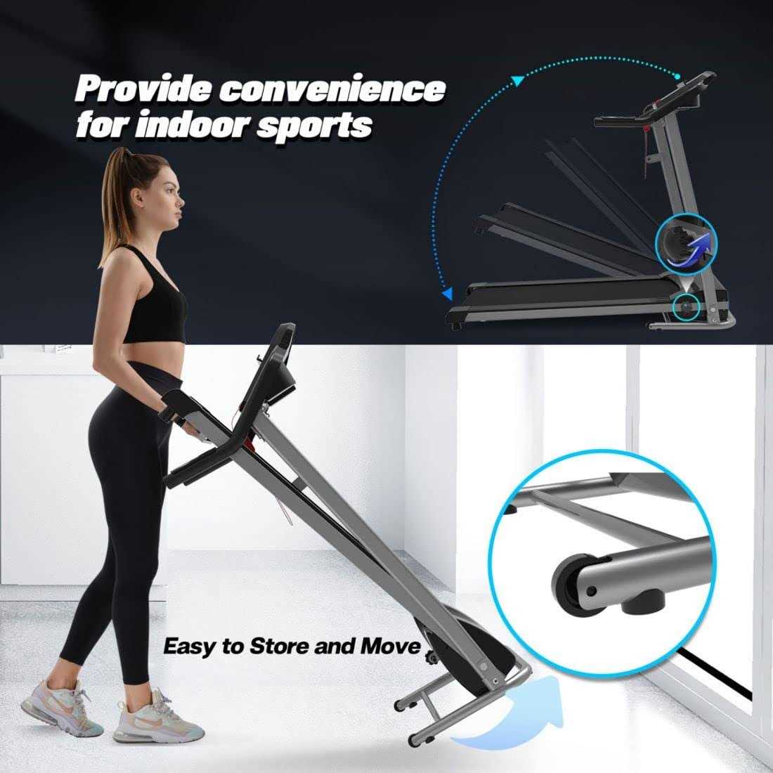 Foldable Electric Treadmill with Incline L579