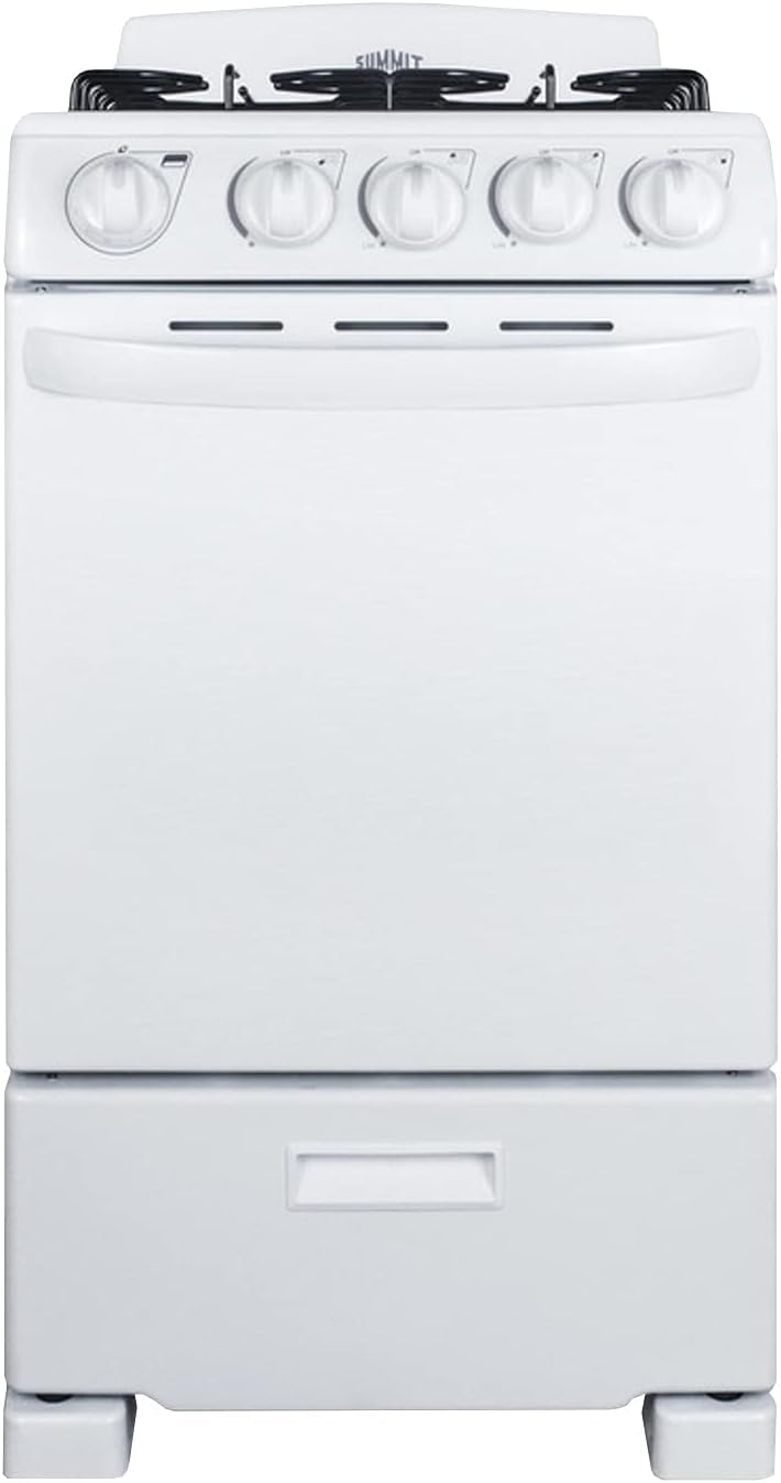 20" Freestanding Gas Range with 4 Burners 2.3 cu. ft. Oven Capacity in White R3542