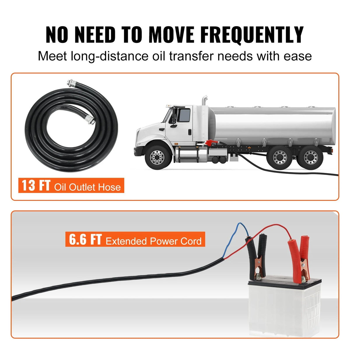 10 GPM 12V DC Portable Electric Self-Priming Fuel Transfer Pump Kit A685526