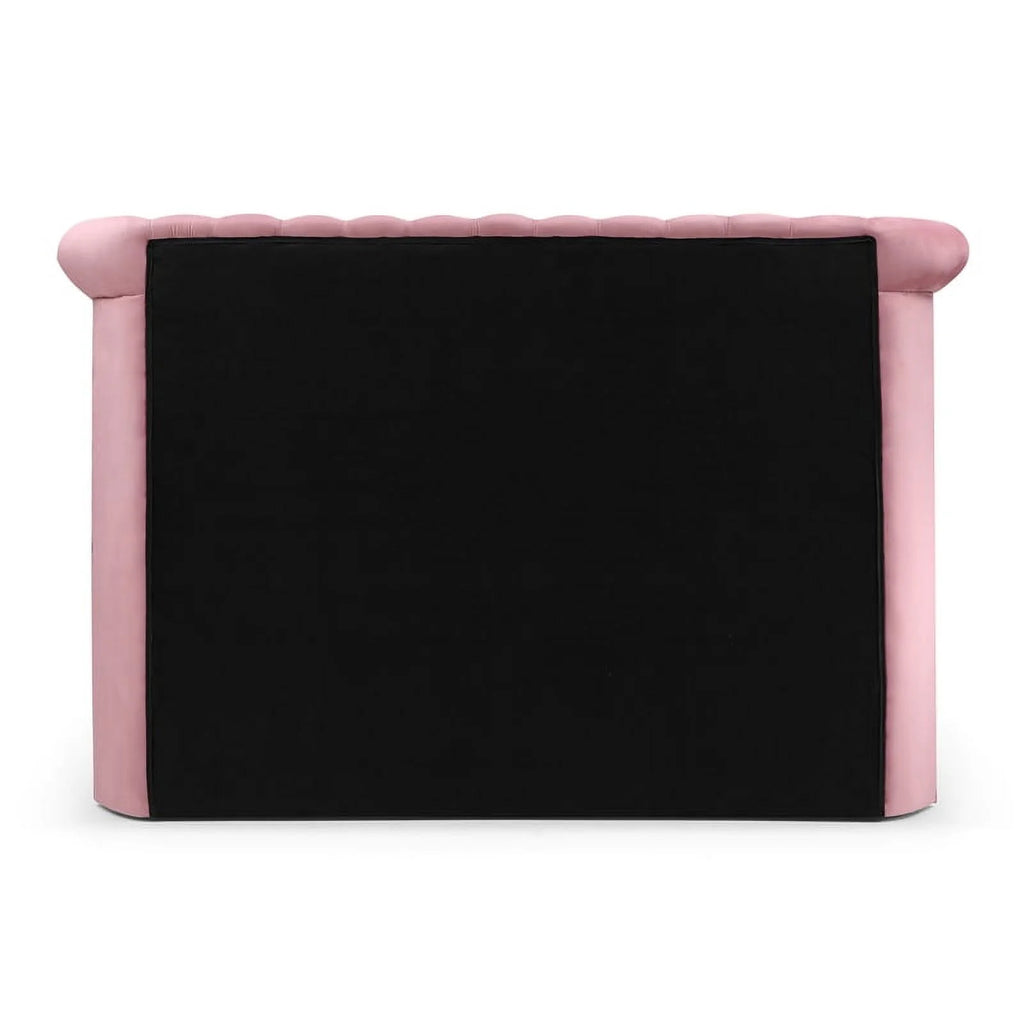 Pink Velvet Upholstered Queen Bed K6109