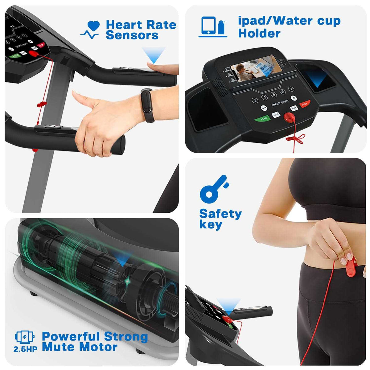 Foldable Electric Treadmill with Incline L579