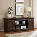 Rustic Brown Wash Wood TV Stand N702