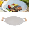 Nonstick Round Grill Pan with Wooden Handle W914