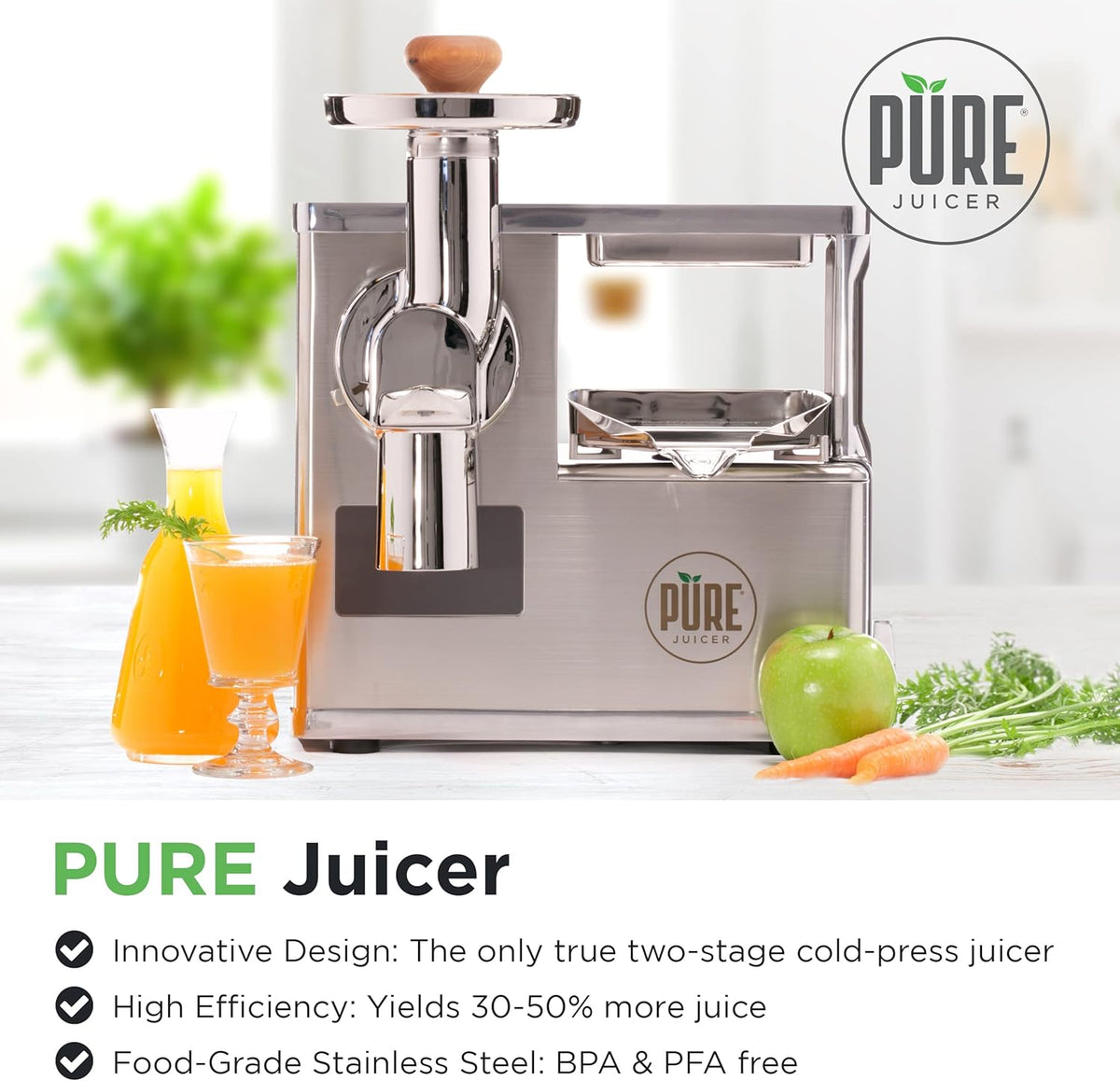 Two-Stage Juicer with Stainless Grinder and Hydraulic Press R2445