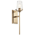 1 Light Wall Sconce with Clear Seeded Glass in Champagne Bronze K999