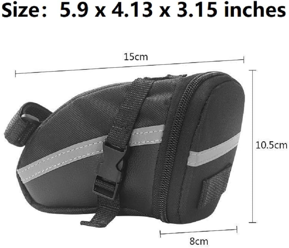 1.2L Water Proof Bike Saddle Bag with Reflective Stripes Q9522