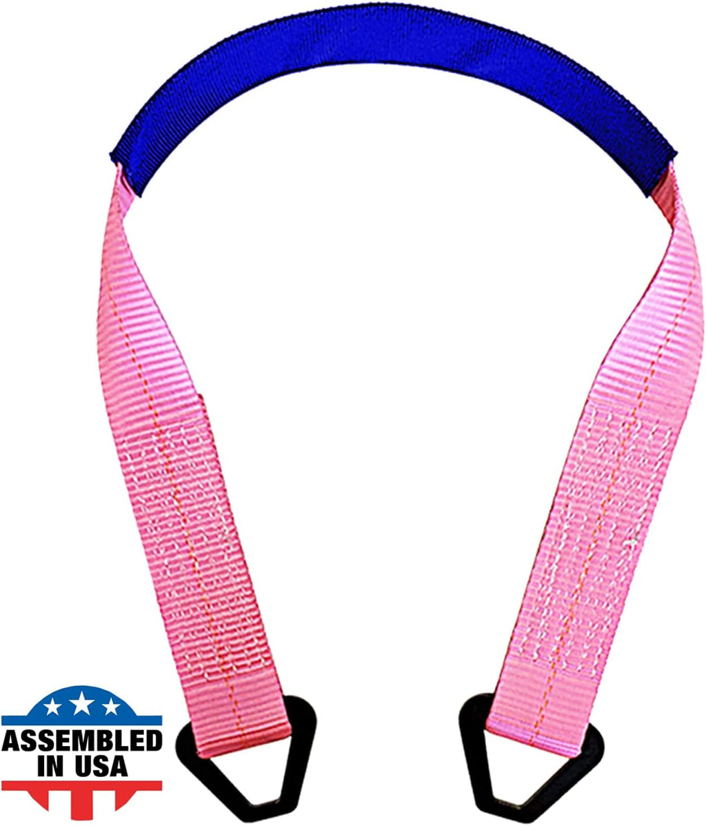 Black Motorcycle Tie Down Axle Straps with Protective Sleeve 12 PK R84731