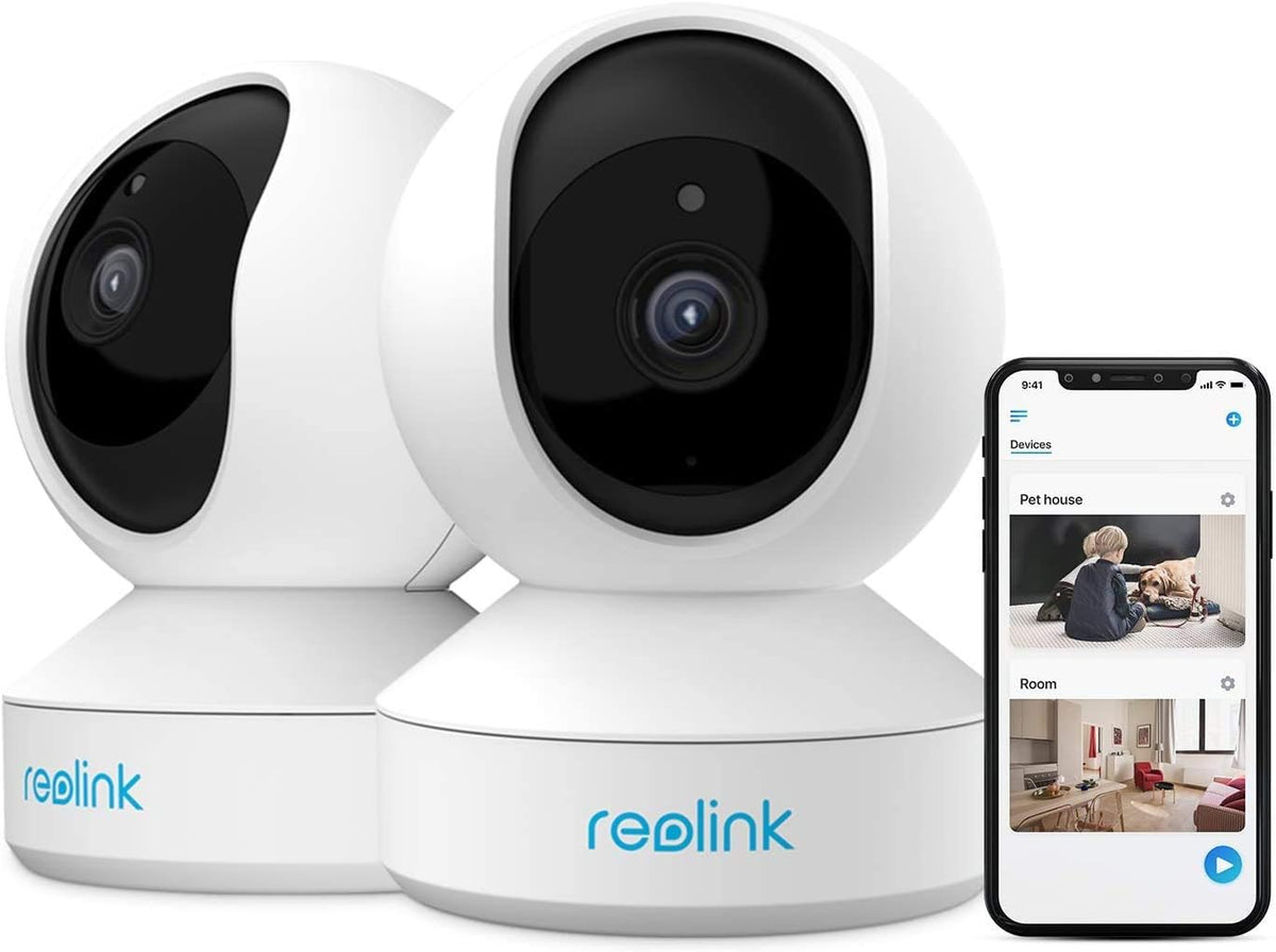 3MP HD Indoor WiFi Pan Tilt Camera Pack of 2 V4929