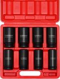 8 Pieces 3/4-Inch Drive Deep Impact Socket Set, CR-MO, Metric, 6-Point, 26mm to 38mm A754456
