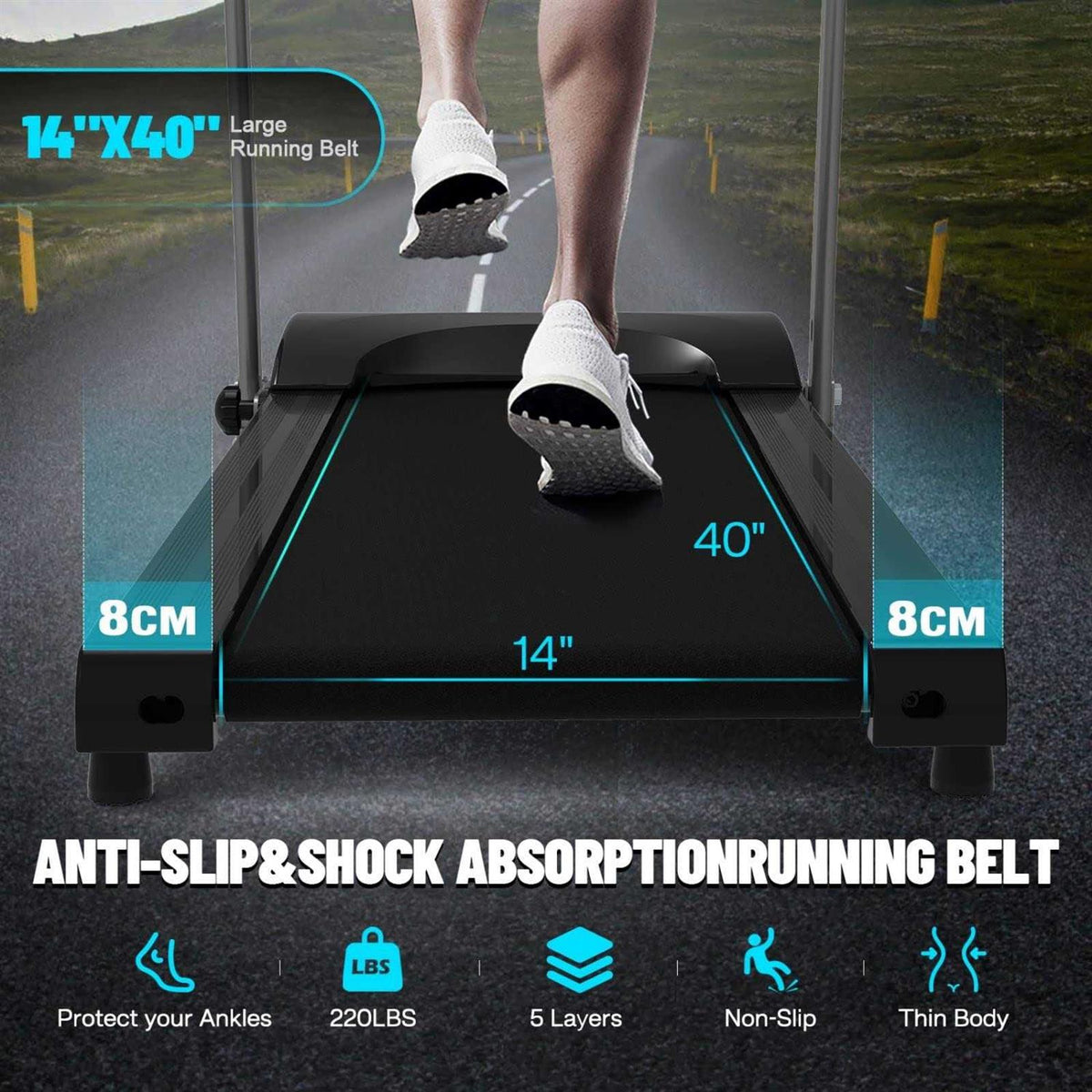Foldable Electric Treadmill with Incline L579