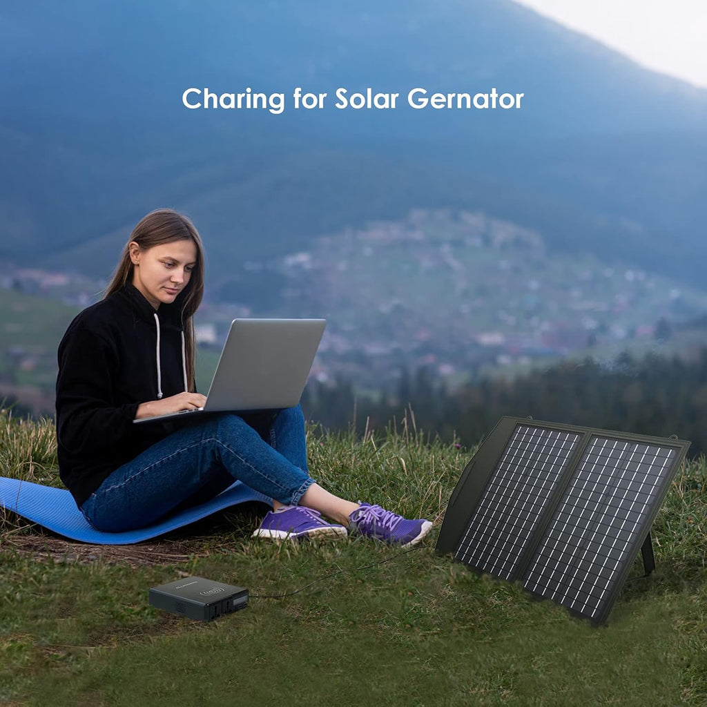 60W Foldable Monocrystalline Waterproof IP66 Portable Solar Panel J88713