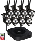 8CH 5MP Wireless Security Camera System with 2TB HDD and 8PCS 3MP Outdoor Bullet Cameras K9185