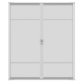 72-in x 80-in White Aluminum Frame Retractable Screen Door A17672