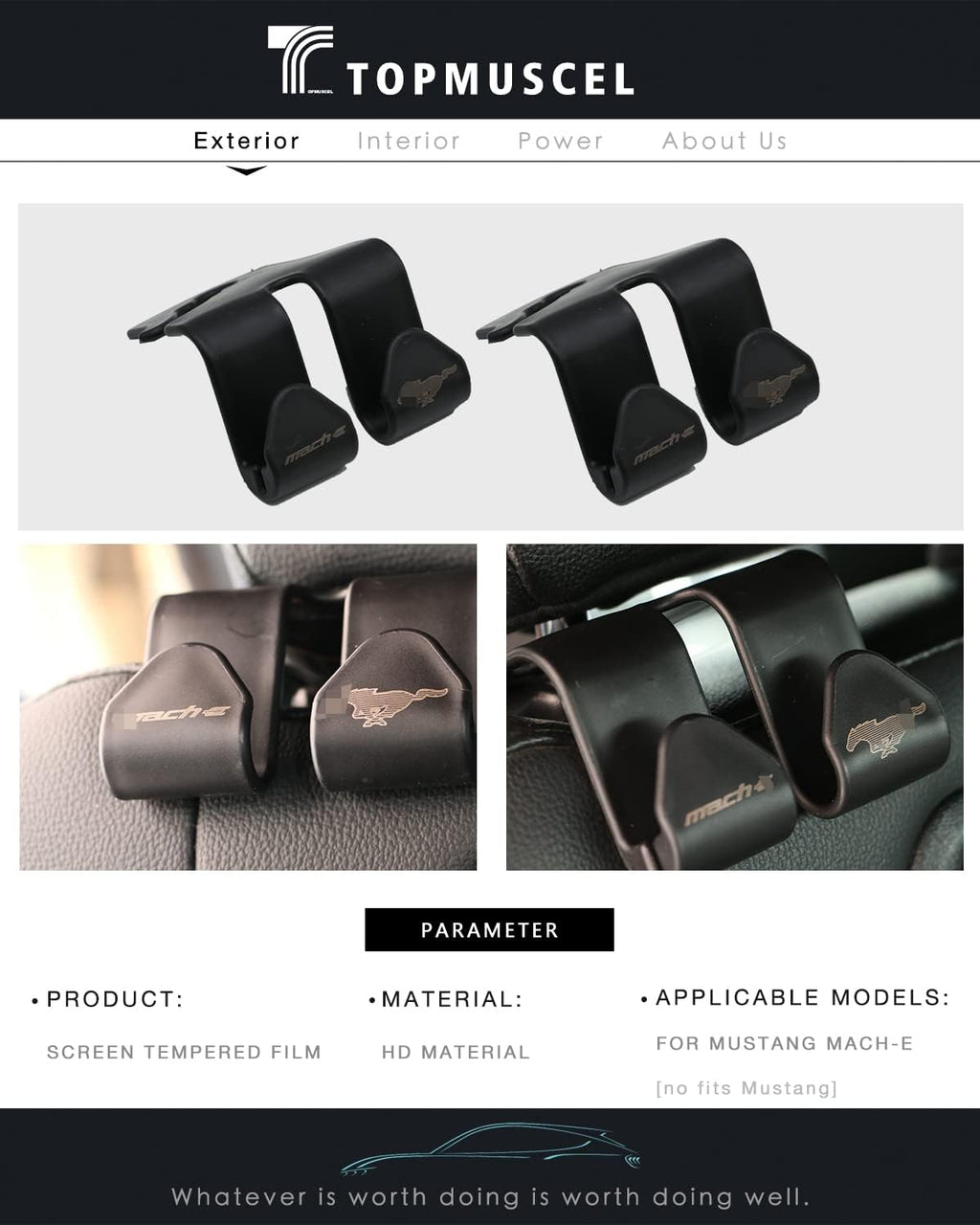 Car Back Seat Headrest Hooks 2 Pack K72056