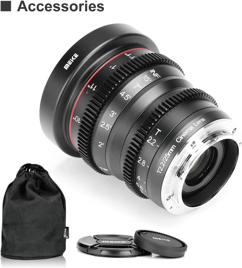 25mm T2.2 Manual Focus Prime Cinema Lens for Micro Four Thirds Mount Q3297